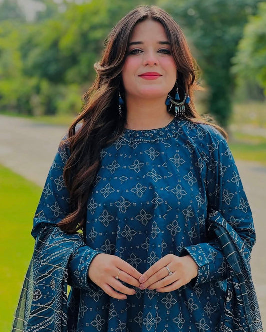 Bin Saeed | Printed Lawn 3pc | Design 2