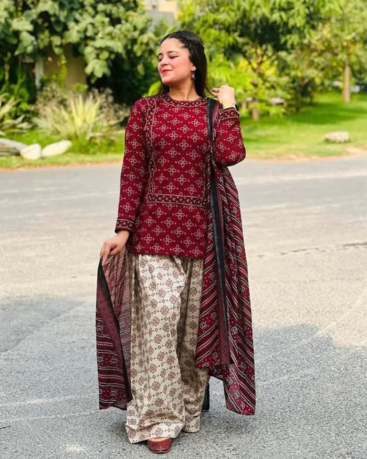 Bin Saeed | Printed Lawn 3pc | Design 3