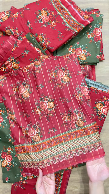 Bin Saeed | Printed Lawn 3pc | Design 1