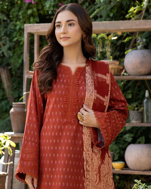 Johra Pinar | Jacquard Lawn Jacquard Chiffon Dupatta | Design 716