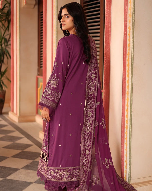 Johra Rinsha | Emb Lawn with Emb Chiffon Dupatta | Design 1