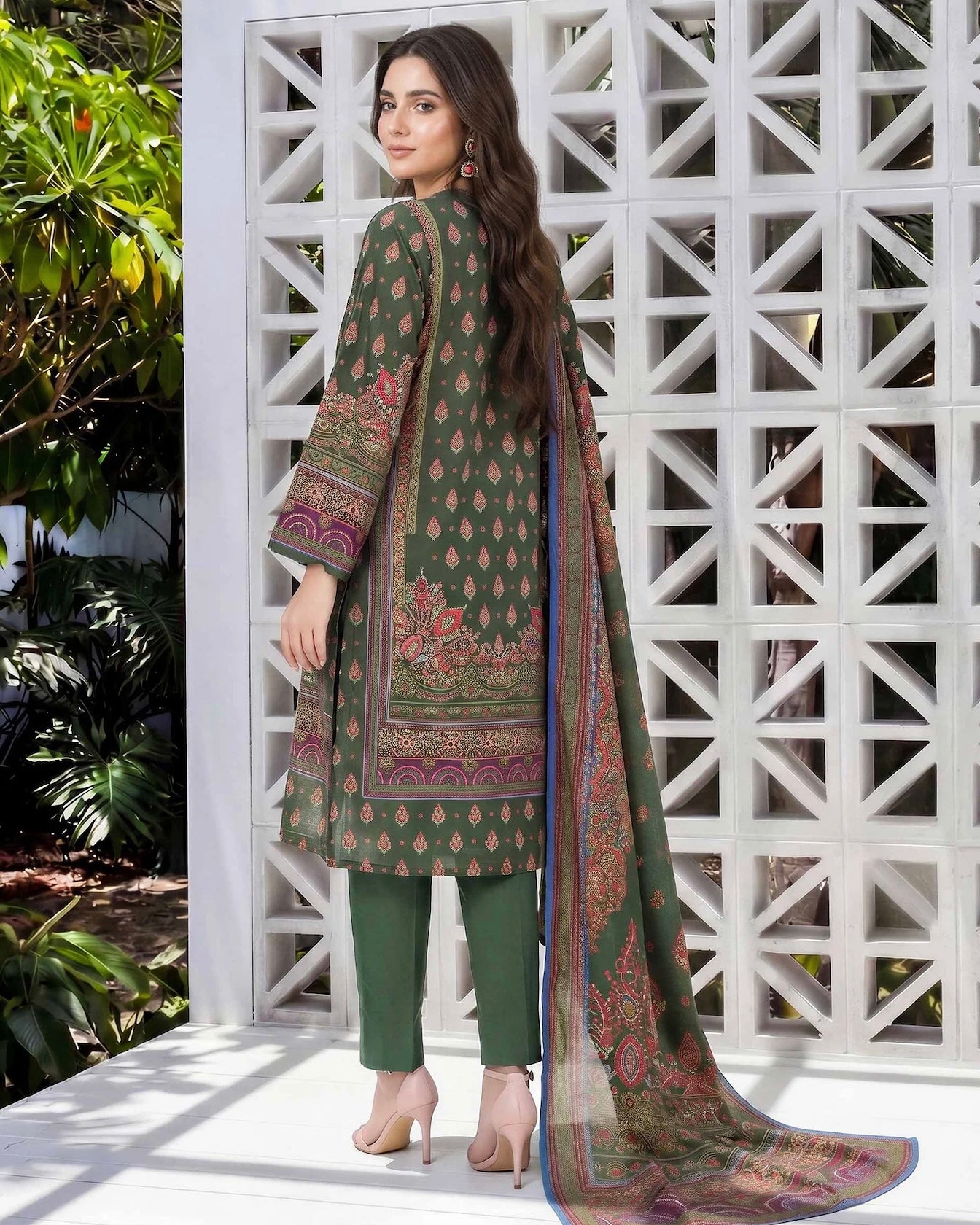 Limelight | Paste Printed Lawn 3pc | U4585 Green