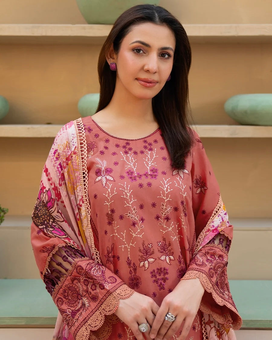 Johra Zayan | Emb Lawn with Chiffon Dupatta | Design 347
