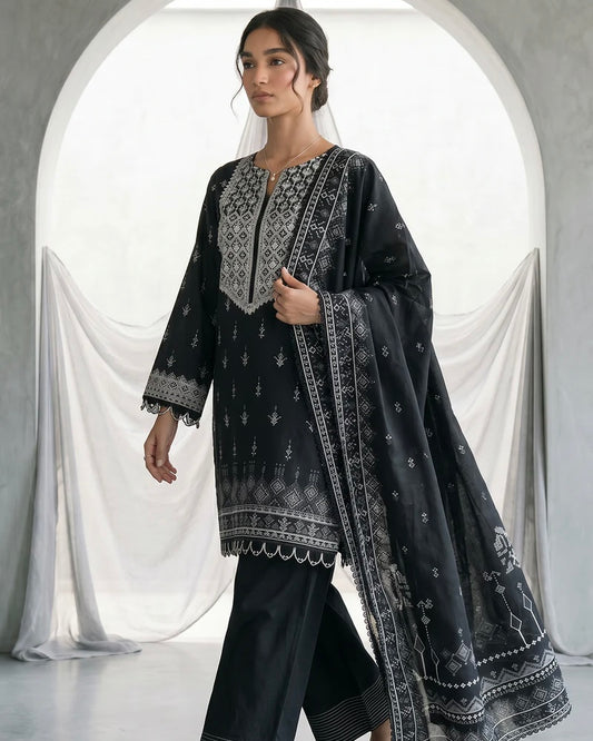 Zellbury | Embroidered Printed Lawn 2pc | Design 1067