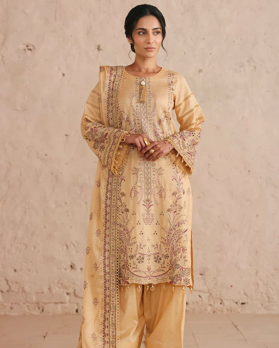 Johra Roshaani | Emb Lawn with Emb Lawn Dupatta | Design 106