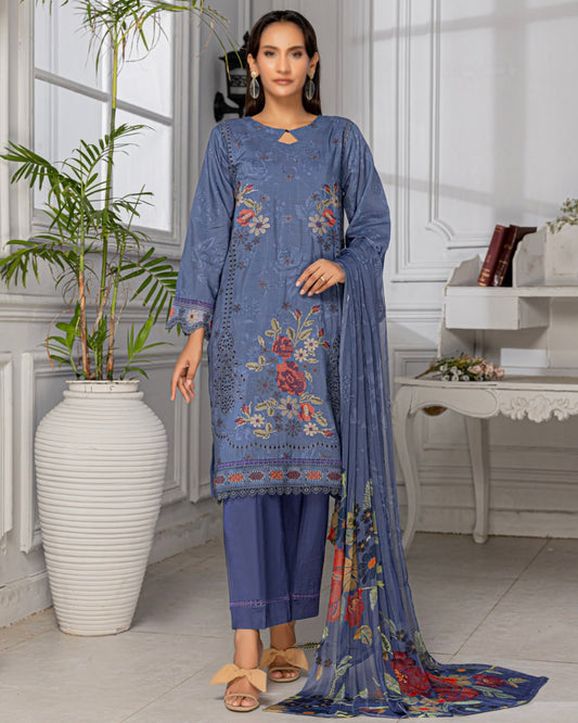Fantak Grace | Embroidered Printed Viscose | Design 10