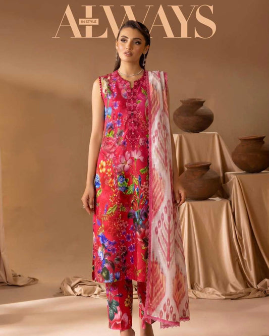 GullJee Printkari | Embroidered Printed Lawn | Design 10