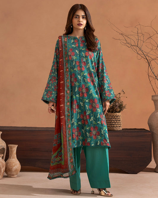 GullJee Rangrez | Printed Lawn Chiffon Dupatta | Design 10