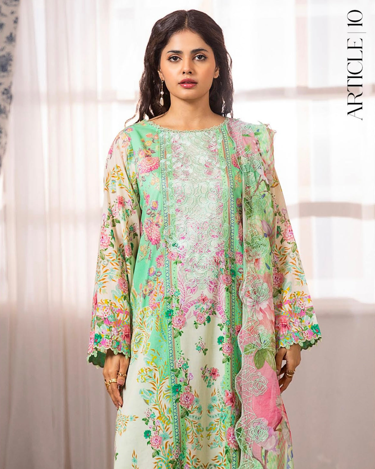 GullJee Morja | Embroidered Lawn | Design 10