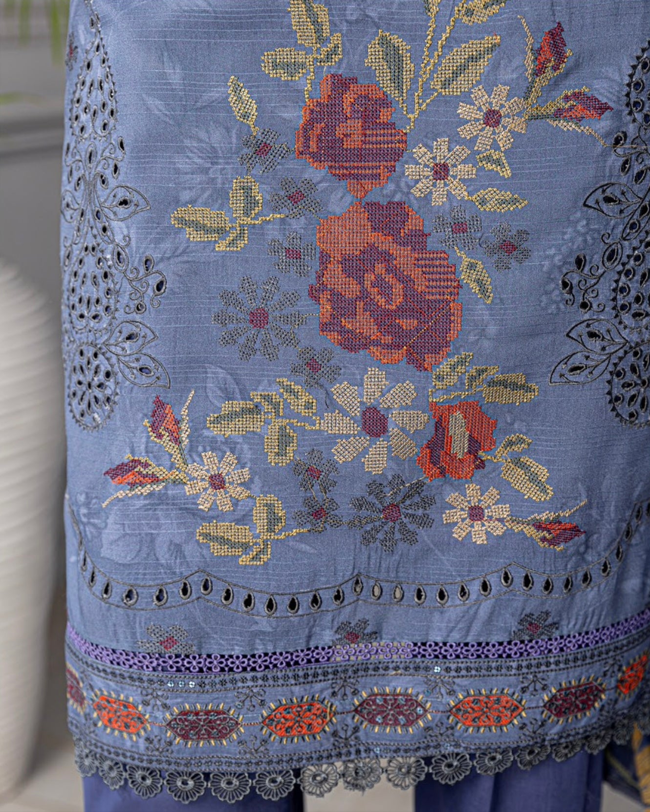 Fantak Grace | Embroidered Printed Viscose | Design 10