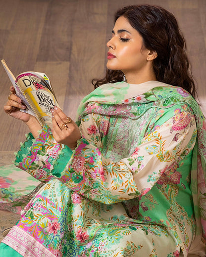 GullJee Morja | Embroidered Lawn | Design 10