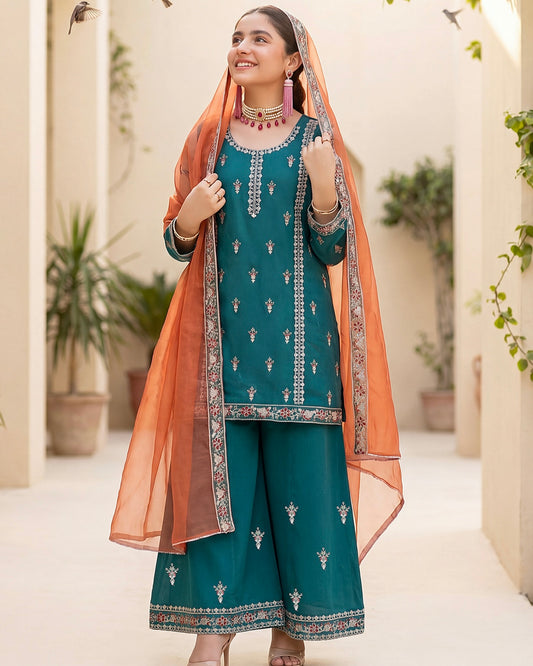 Gullerukh Nanni Pari | Embroidered Lawn | Design 11