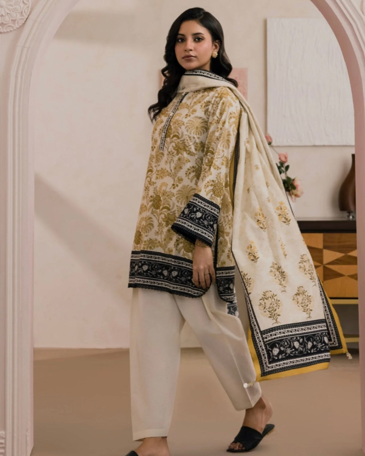 Zellbury | Printed Dobby Lawn 3pc | Design 1160