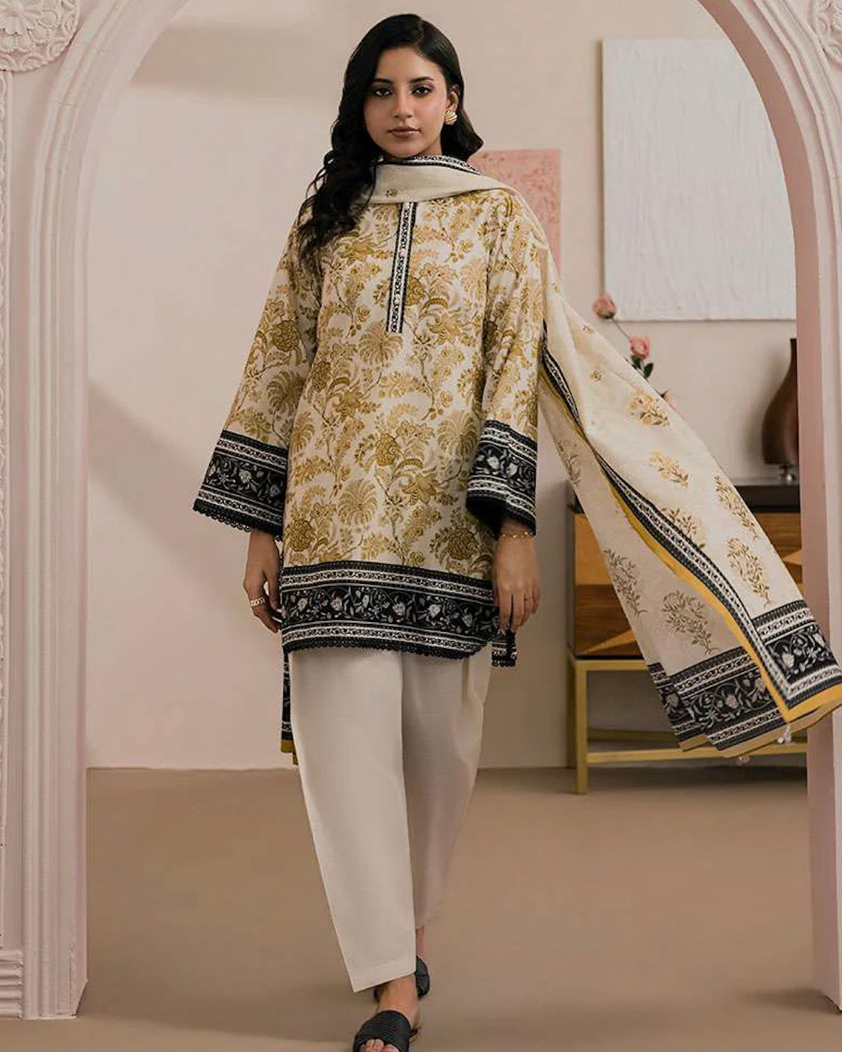 Zellbury | Printed Dobby Lawn 3pc | Design 1160