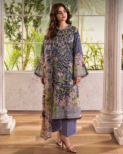 GullJee Rang Pasand | Embroidered Printed Lawn | Design 11