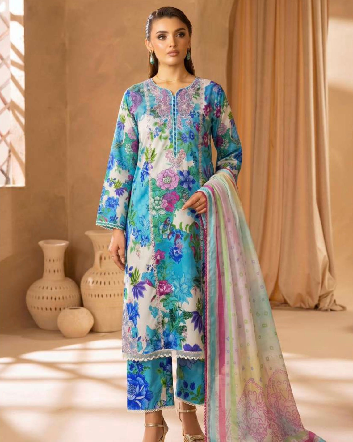 GullJee Printkari | Embroidered Printed Lawn | Design 11