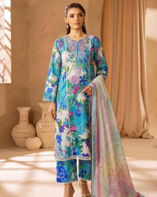 GullJee Printkari | Embroidered Printed Lawn | Design 11