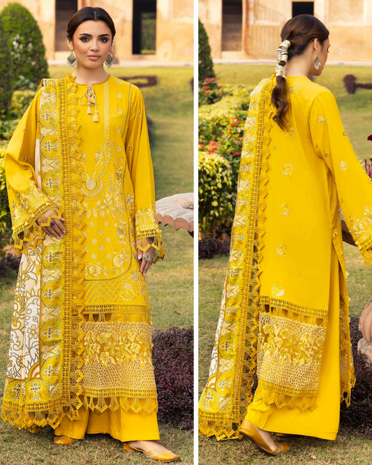 GullJee Shah Bano | Embroidered Linen | Design 11
