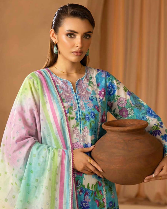 GullJee Printkari | Embroidered Printed Lawn | Design 11