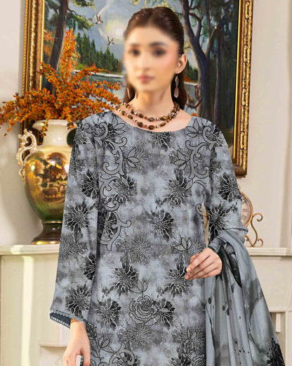Fantak Batik | Embroidered Printed Karandi | Design 11