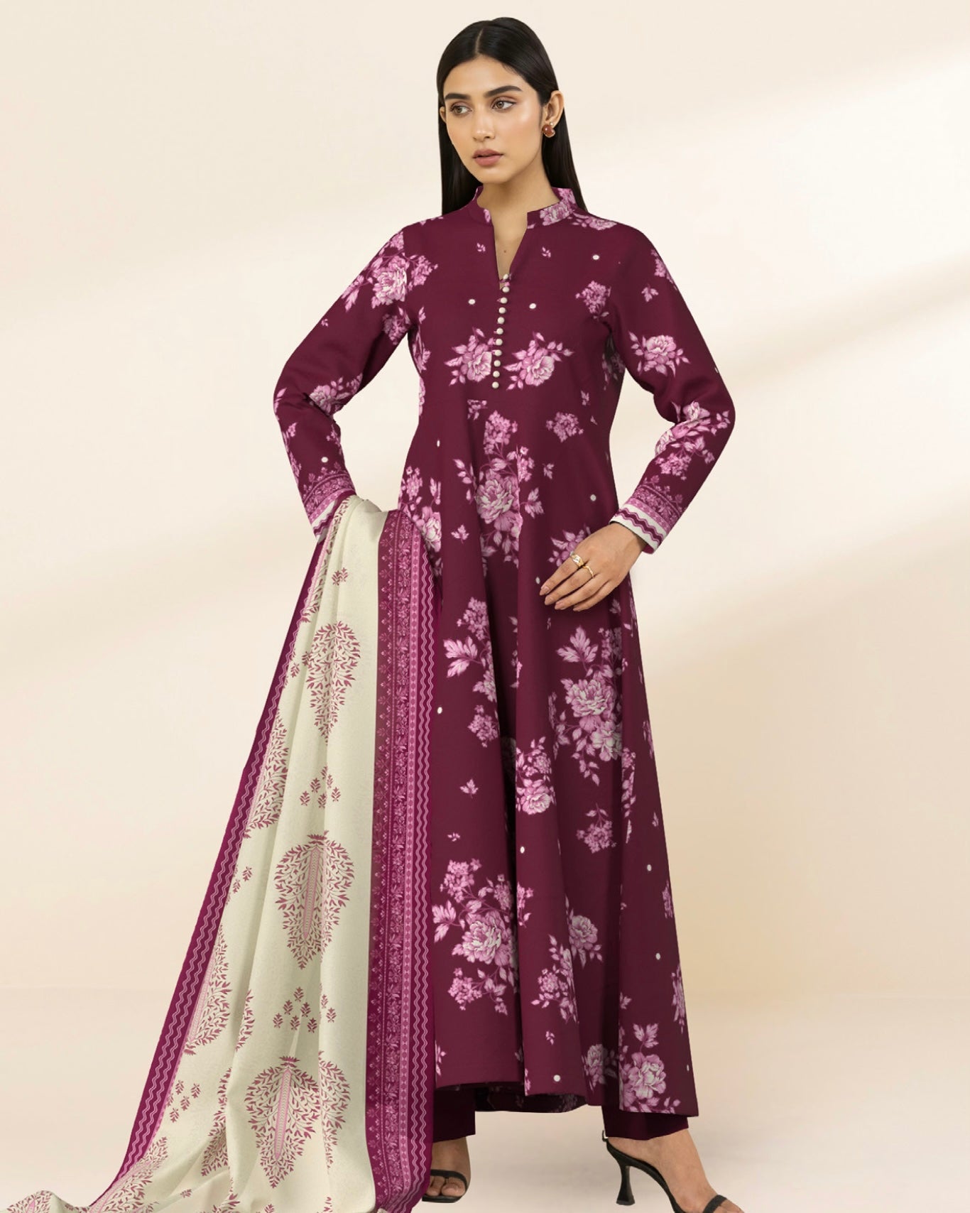 Sapphire | Printed Lawn 3pc | Design 12117