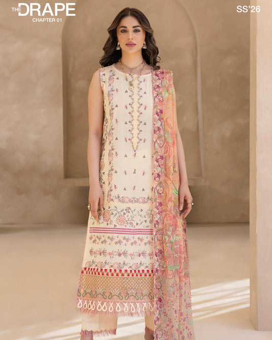 GullJee Sitara Noor | Embroidered Lawn | Design 12