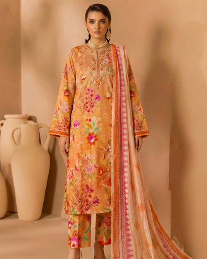 GullJee Printkari | Embroidered Printed Lawn | Design 12