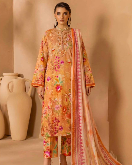 GullJee Printkari | Embroidered Printed Lawn | Design 12