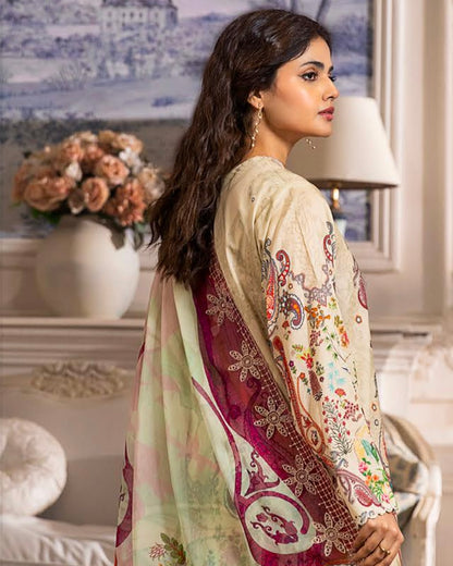 GullJee Morja | Embroidered Lawn | Design 12