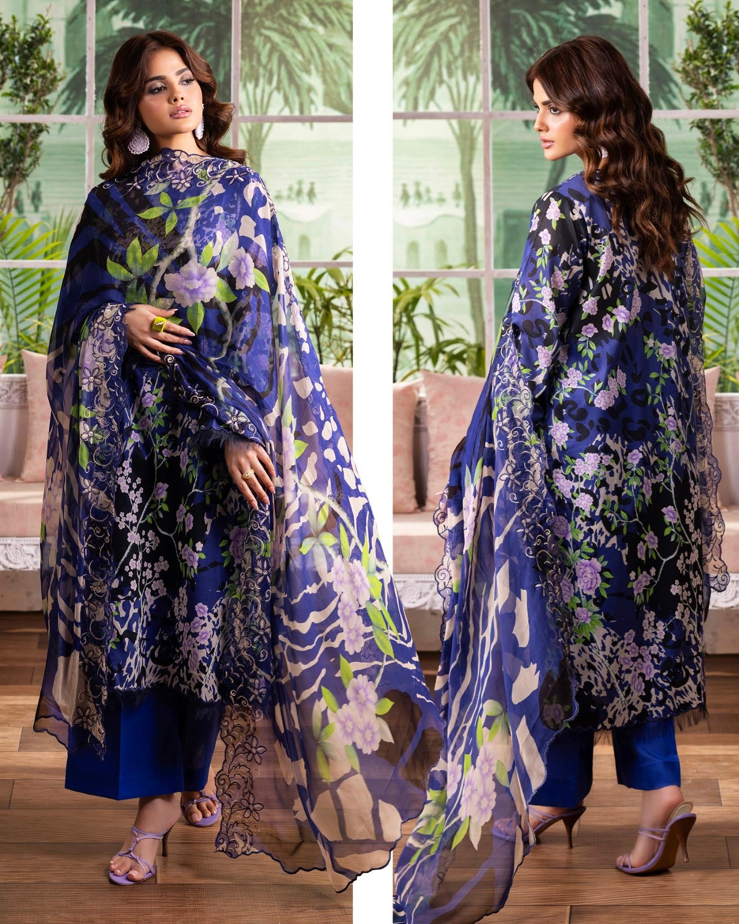 GullJee Rang Pasand | Embroidered Printed Lawn | Design 12