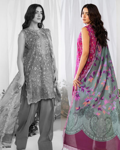 GullJee Haneen | Embroidered Lawn | Design 12