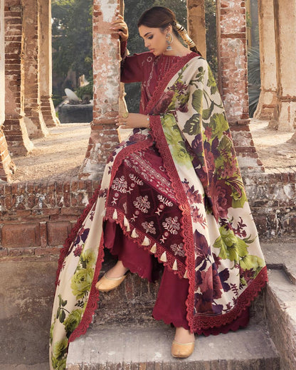 GullJee Shah Bano | Embroidered Linen | Design 12