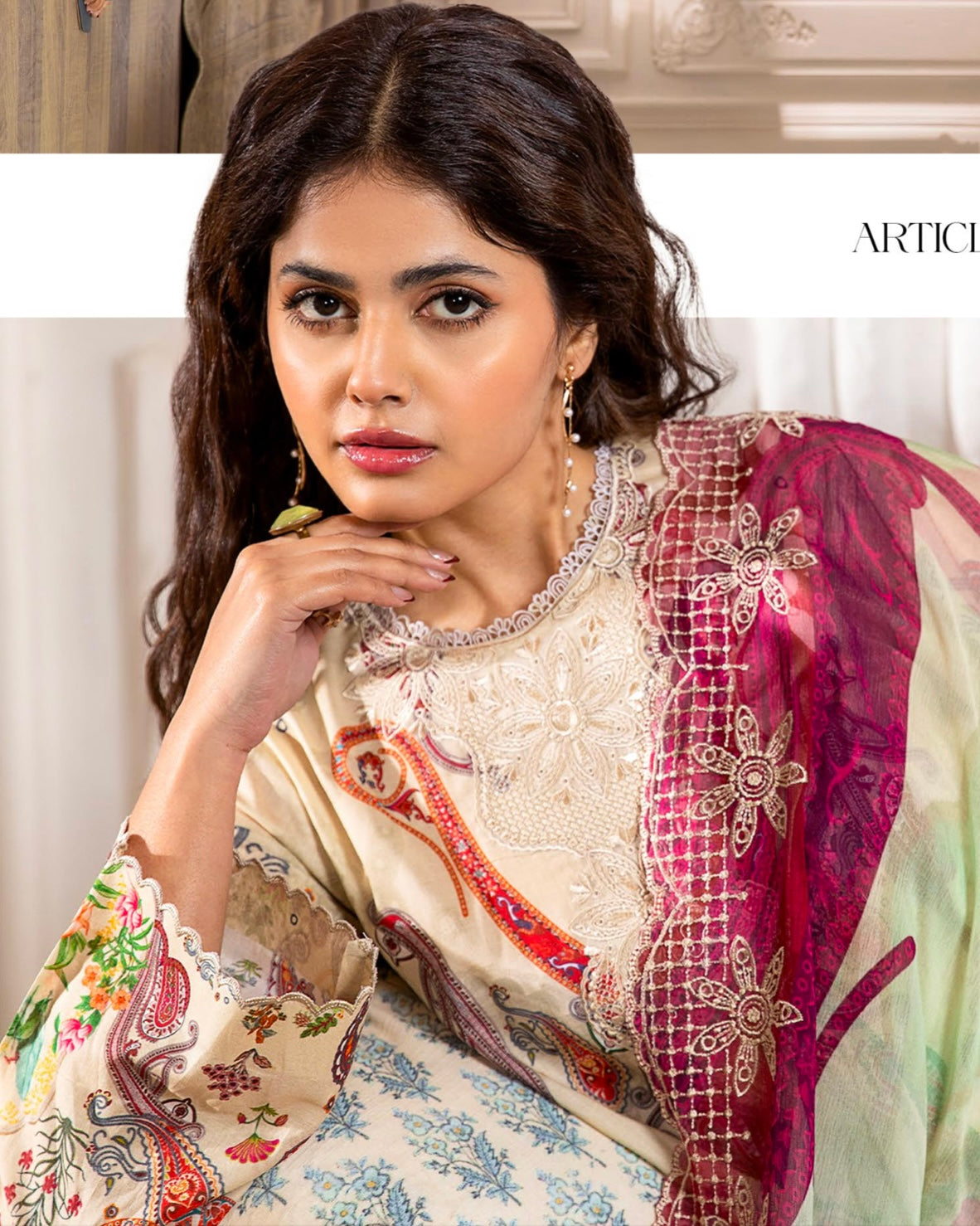 GullJee Morja | Embroidered Lawn | Design 12