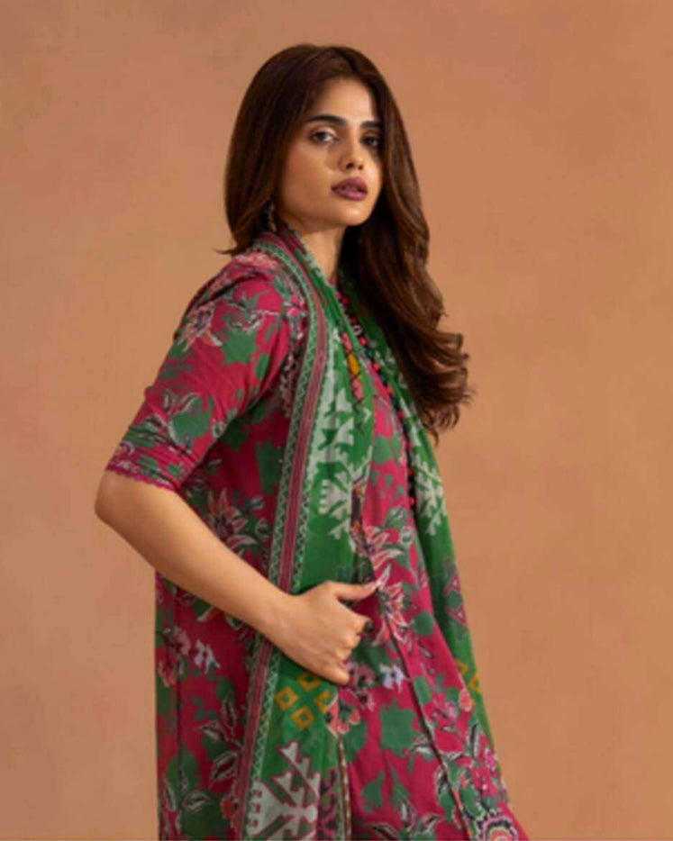 GullJee Rangrez | Printed Lawn Chiffon Dupatta | Design 12