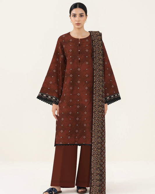 Sapphire | Printed Lawn 3pc | Design 13122