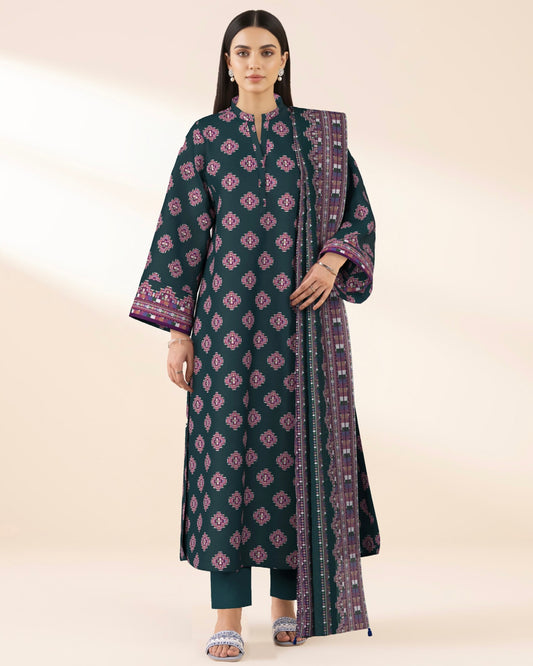Sapphire | Printed Lawn 3pc | Design 13124