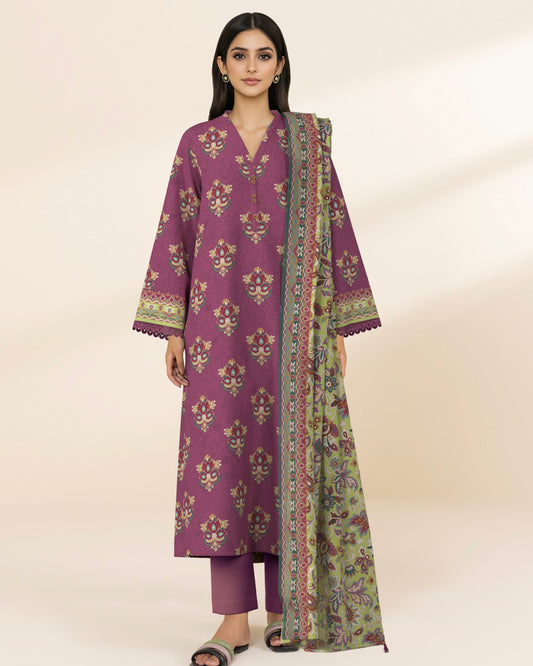 Sapphire | Printed Lawn 3pc | Design 13127