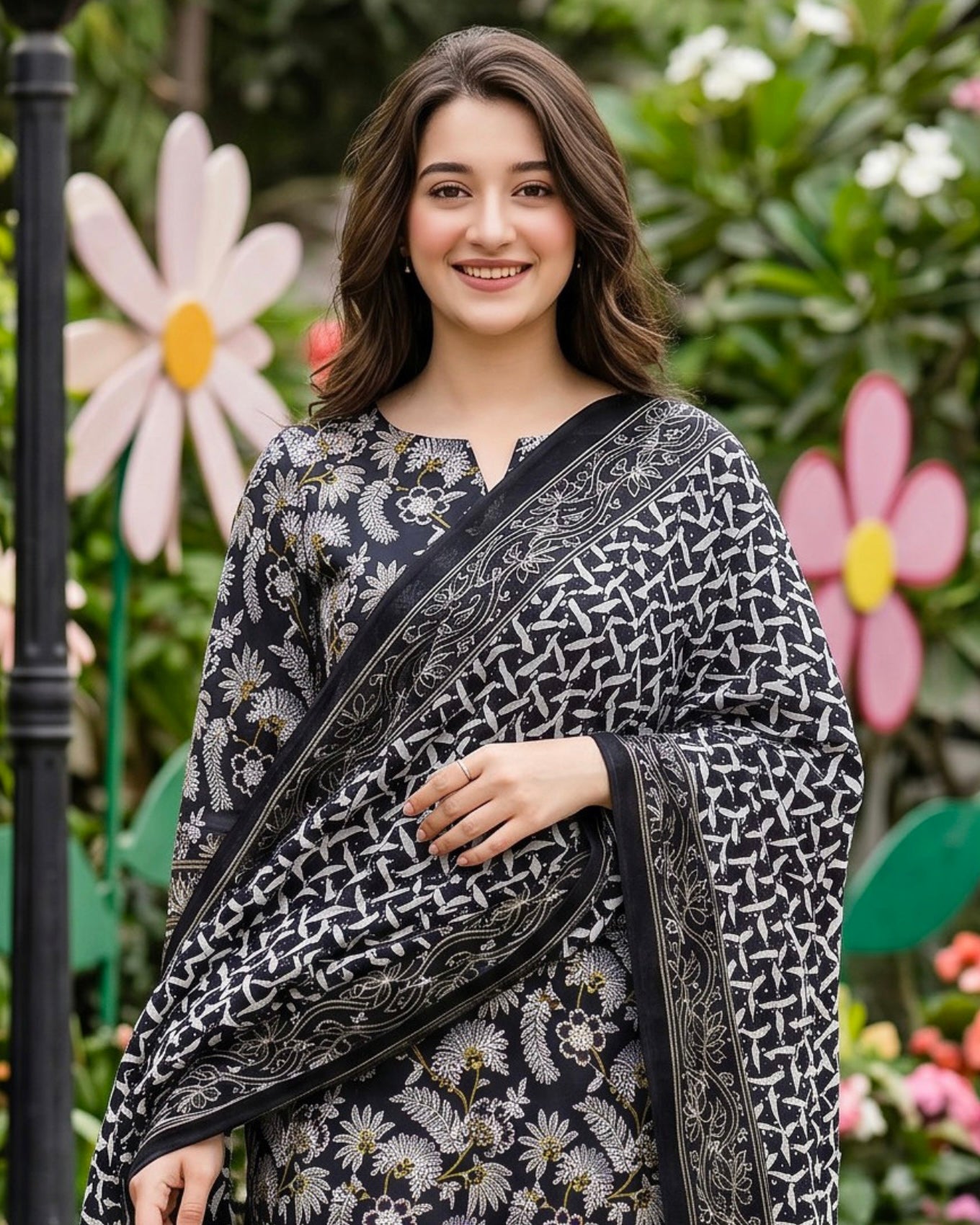 Regalia | Gold Paste Printed Lawn 3pc | Design 13