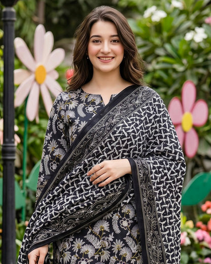 Regalia | Gold Paste Printed Lawn 3pc | Design 13