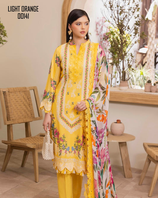 Naqsh | Fusion | 3pc Printed Lawn | Design 141