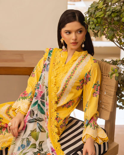 Naqsh | Fusion | 3pc Printed Lawn | Design 141
