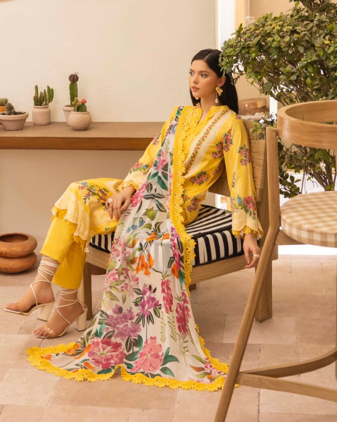 Naqsh | Fusion | 3pc Printed Lawn | Design 141
