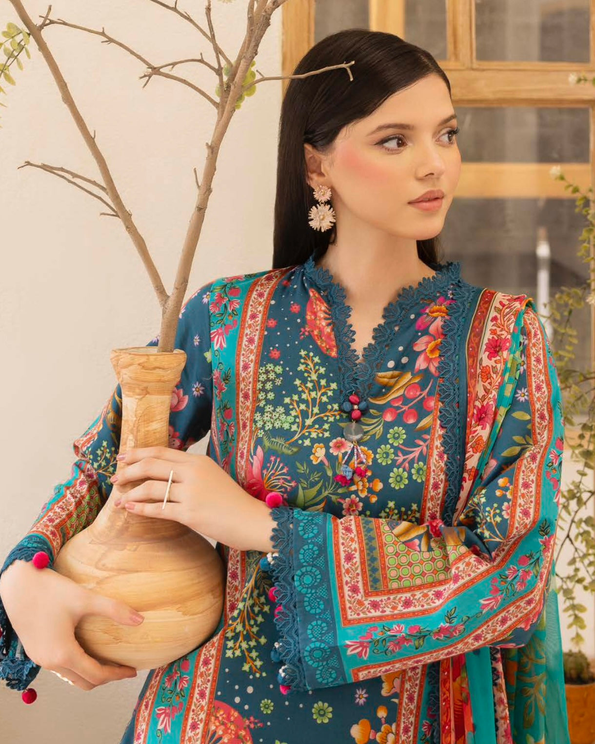 Naqsh | Fusion | 3pc Printed Lawn | Design 143