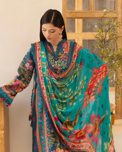 Naqsh | Fusion | 3pc Printed Lawn | Design 143