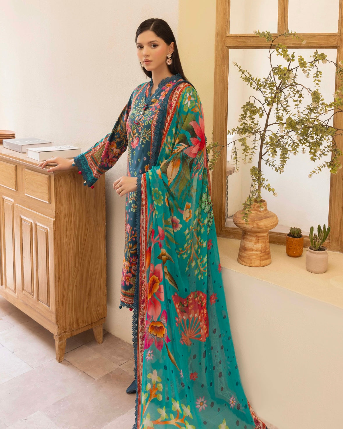Naqsh | Fusion | 3pc Printed Lawn | Design 143