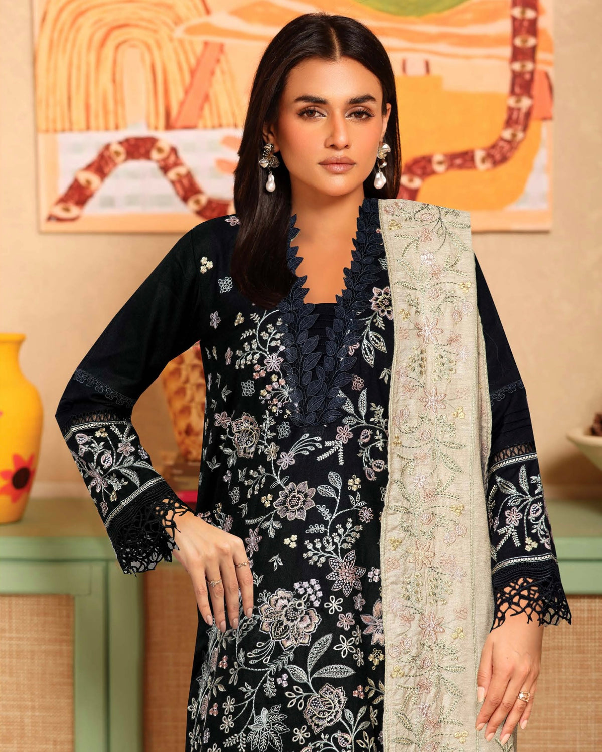 Johra Celeste | Embroidered Winter | Design 1446