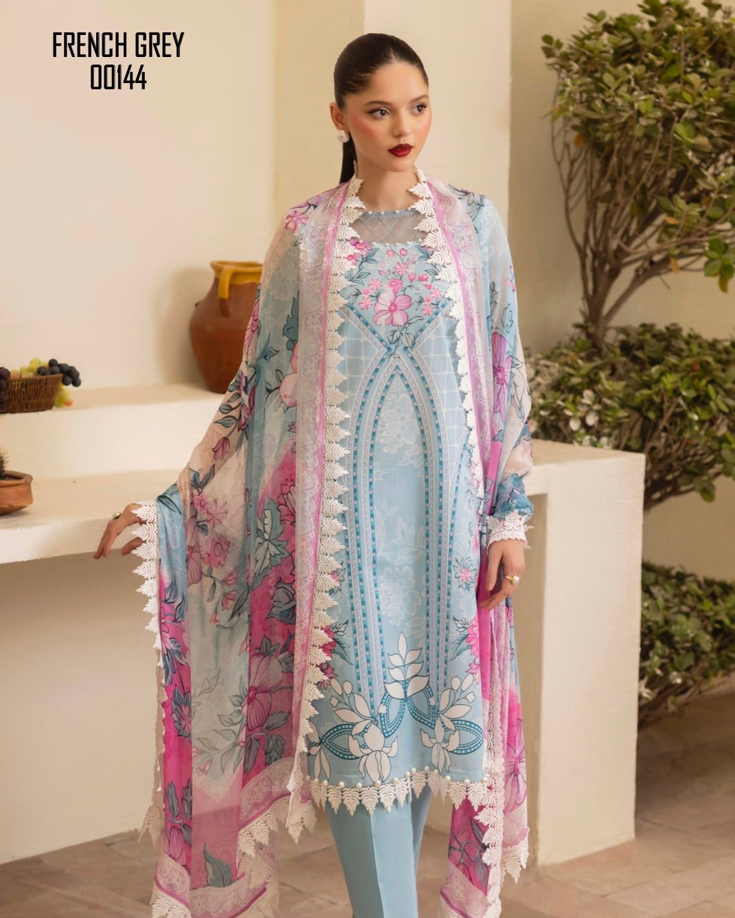 Naqsh | Fusion | 3pc Printed Lawn | Design 144