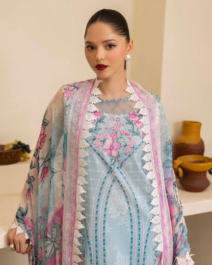 Naqsh | Fusion | 3pc Printed Lawn | Design 144