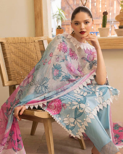 Naqsh | Fusion | 3pc Printed Lawn | Design 144