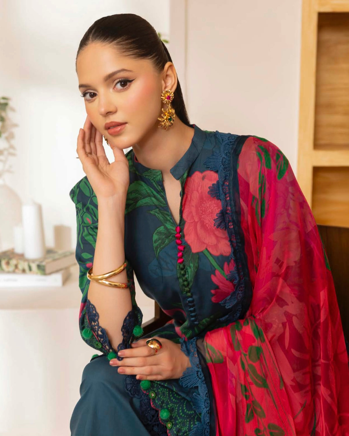 Naqsh | Fusion | 3pc Printed Lawn | Design 145